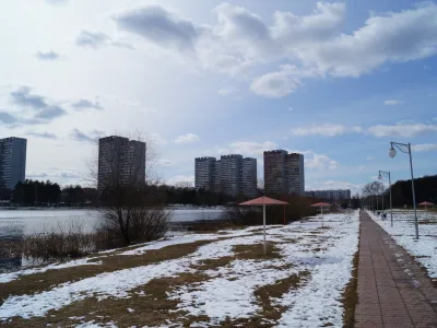 В городе