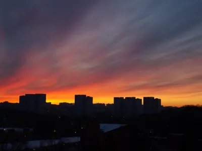 В городе