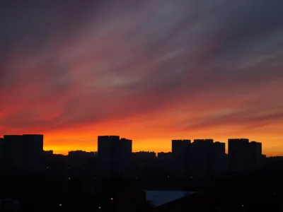 В городе