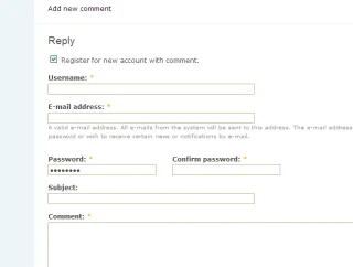 Comment Registration