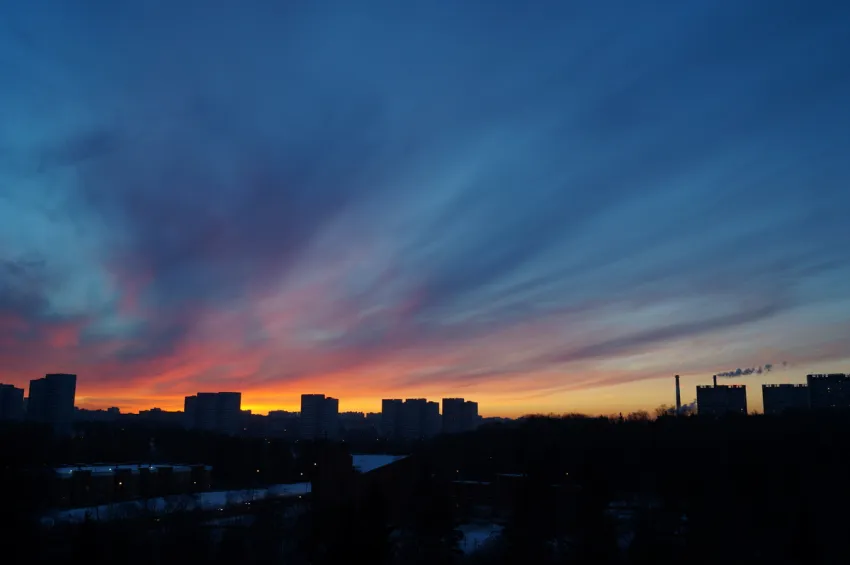 В городе
