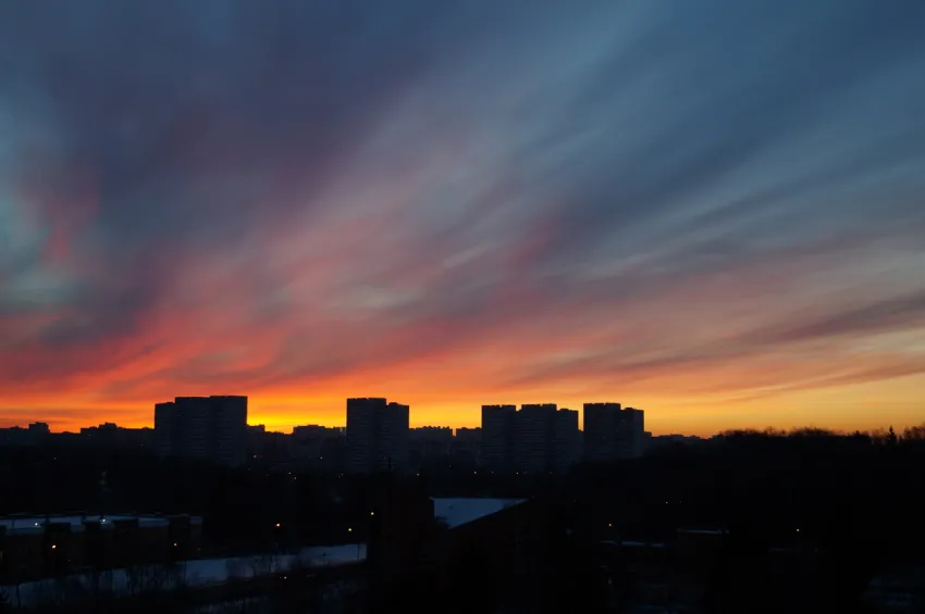 В городе
