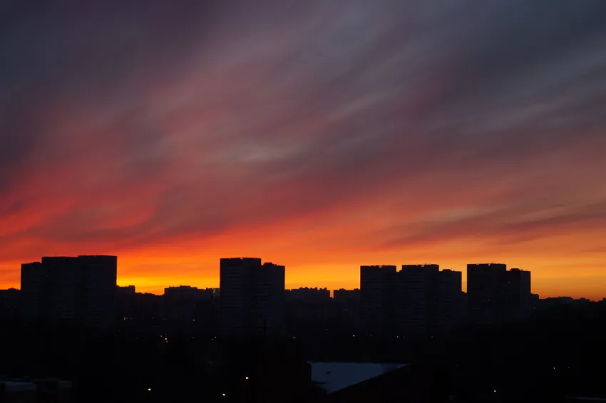 В городе
