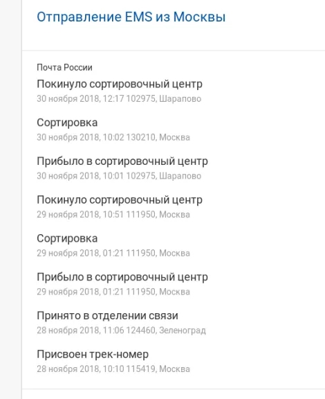 EMS и Почта России
